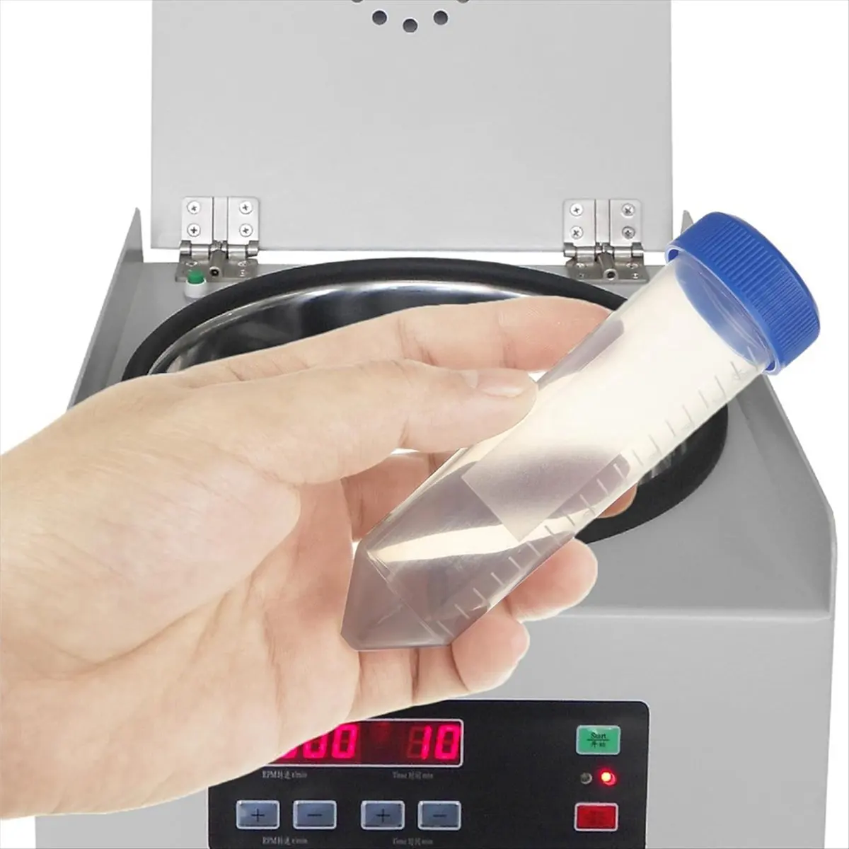 FOR HOME 100 Pack 50Ml Centrifuge Tubes, 50 Ml Conical Centrifuge Tubes with Graduated Marks, Write-on Spots and Blue Caps