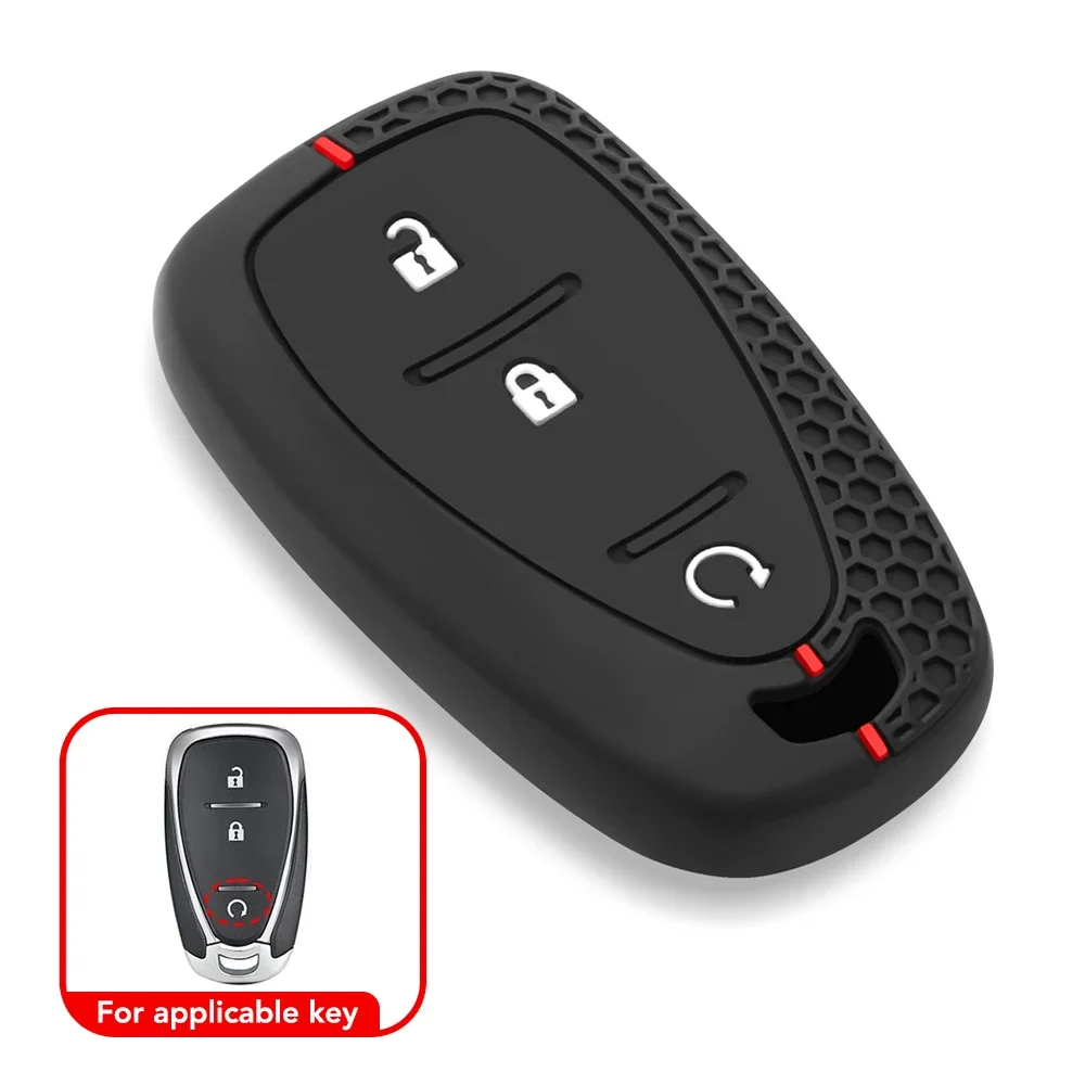 For Chevrolet Cruze Malibu Spark Sonic Impala Equinox Volt Trax Traverse Camaro Remote Fob Shell Cover Silicone Car Key Case