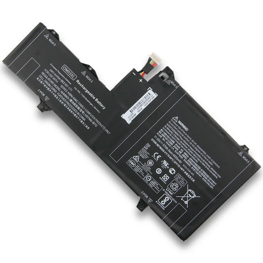 Replacement Battery HSTNN-IB7O OM03XL For HP EliteBook 1030 G2 1GY31PA Quality Spare Batteries With Tools 3400mAh