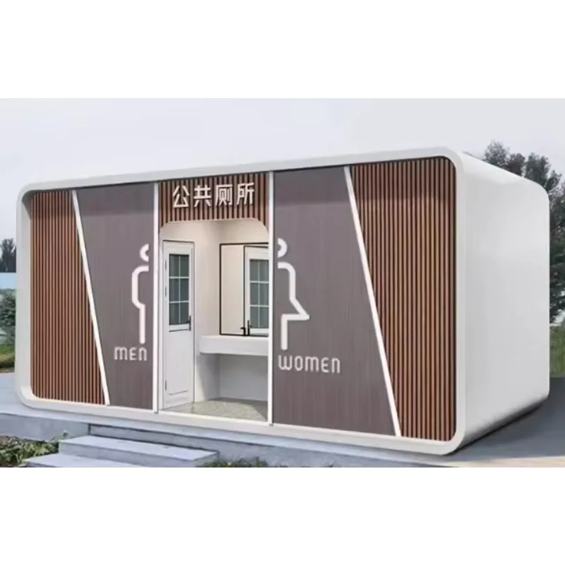 Customized Contemporary Style Mobile Steel Container House Prefab Portable Toilet Villa Apartment Minimalist Design Safe Durable