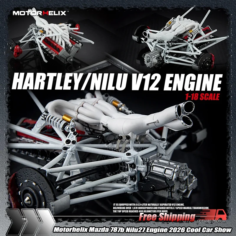 

New Motorhelix 1:18 Mazda 787b R26b Nilu27 Engine 2026 Cool Car Show Exhibition Edition Resin Die-Cast Car Model Kids Toys Gifts