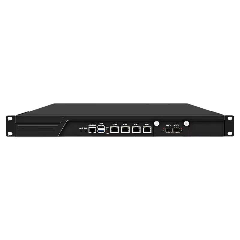 1U Rack Firewall Appliance 2x10G SFP+ 4x I226-V 2.5GI3-N305 N100 DDR5 MSATA Network Router Mini PC Server AES-NI