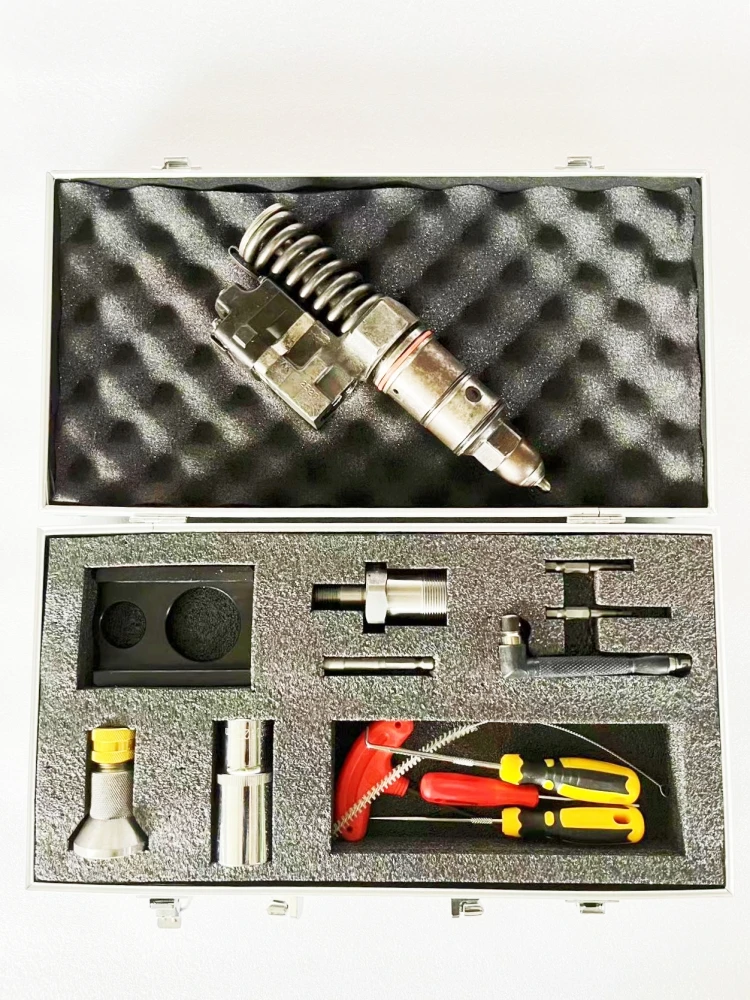 for Detroit S60 Diesel Injector Disassemble Fixture Clamp Fuel Nozzle Open Pressure Adaptor Stroke Measuring Repair Tool