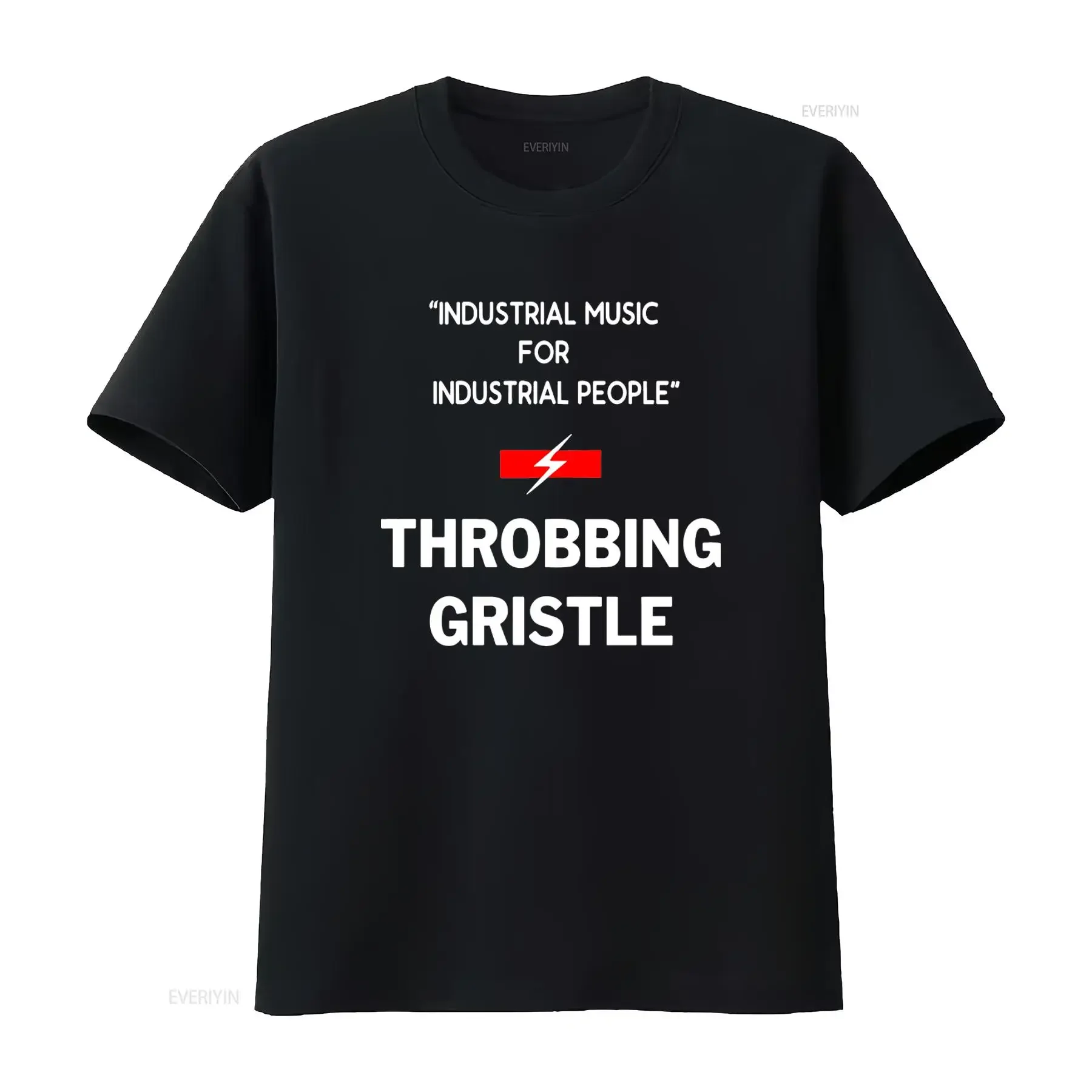 Industrial Music For People Throbbing Gristle T Shirt vintage Washed graphic fashion homme Casual streetwear Unisex Stretched