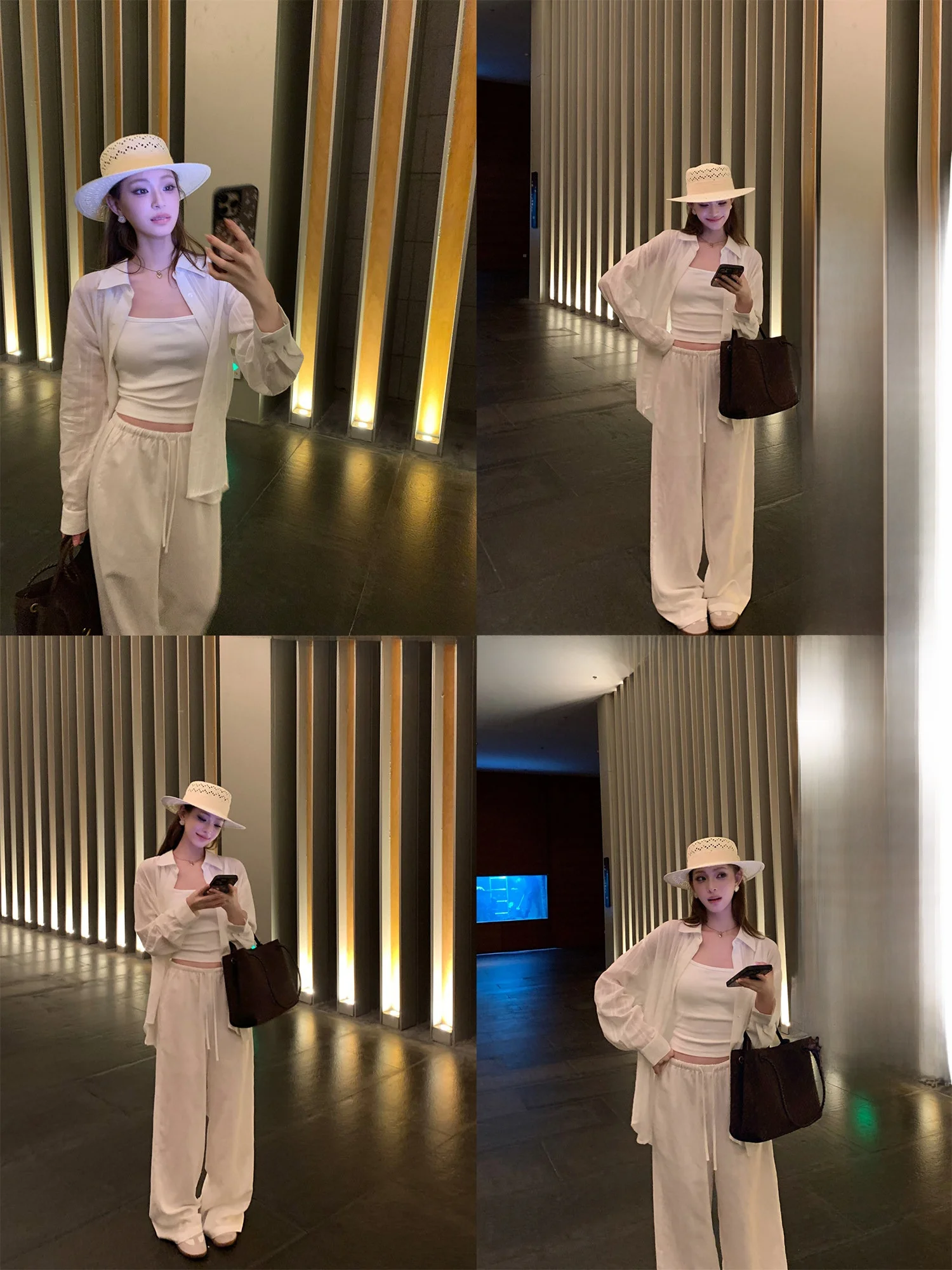 

Удобные широкие брюки ChenMiFan для женщин: повседневные, свободного кроя, драпированные, для отдыха, в пол, для ленивых дам