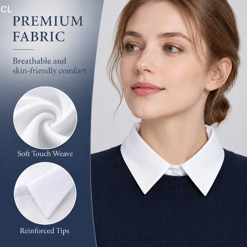 Universal Fake Collar For Men Women Professional Formal Wear High Quality Fabric All Season Comfort Easy Match Business Office