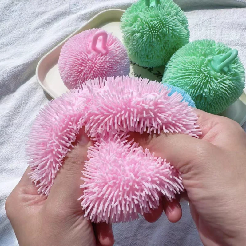 Crispy Fluffy Ball Fidget Toys Crunchy Sensory Balls Sensory Toys TPR Stress Relief Pinch Fluffy Ball Toys Party Favors Gifts