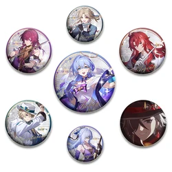 58mm Anime Honkai:Star Rail Brooch on Backpack Cartoon Cosplay Badge Lapel Pins for Clothes Accessories Gamer Collect Fans Gift