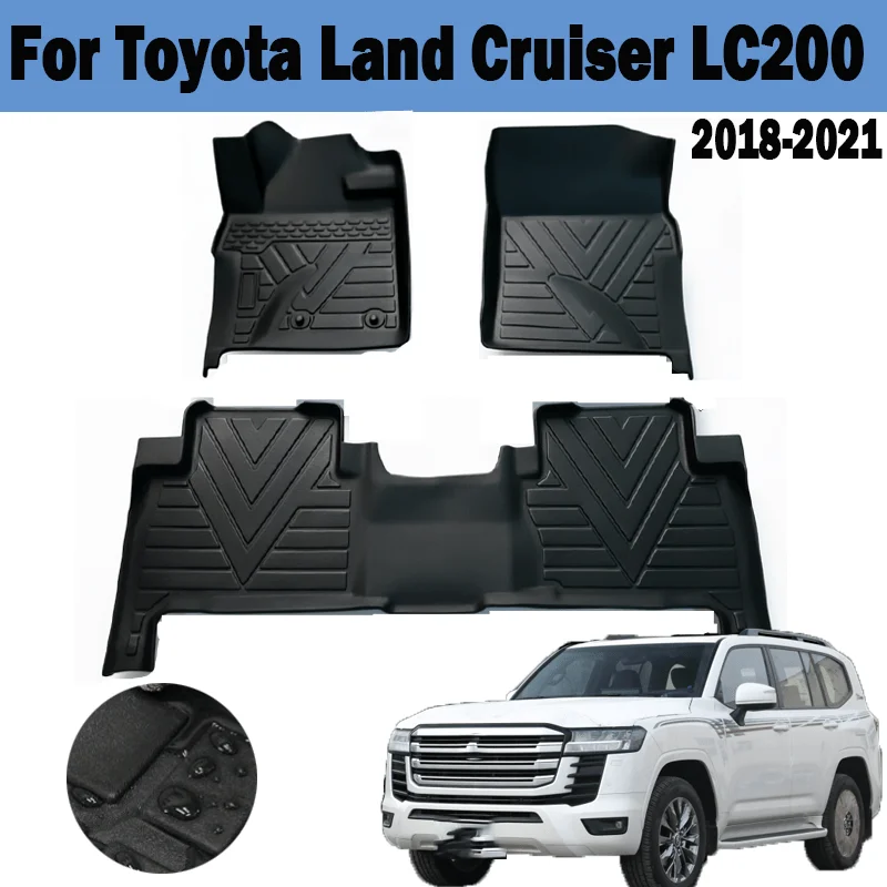 

For Toyota Land Cruiser LC200 2018-2021 Floor Mats Left Hand Drive Car Floor Mats |Cargo Liner Mat Trunk Mat