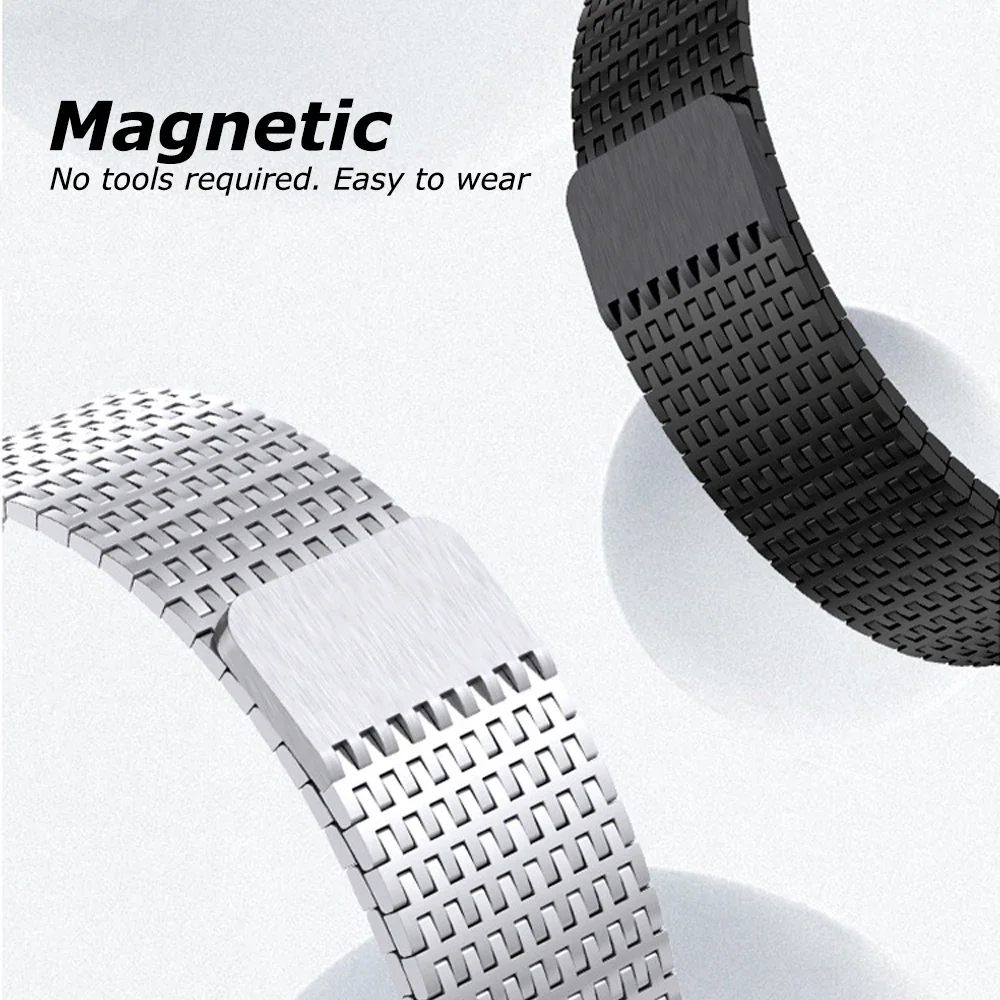 Luxury Magnetic Metal Strap for Apple Watch 9 8 Band Ultra 2 49mm 42 44 45mm Titanium Color Bracelet for iWatch 7 se 6 5 40 41mm