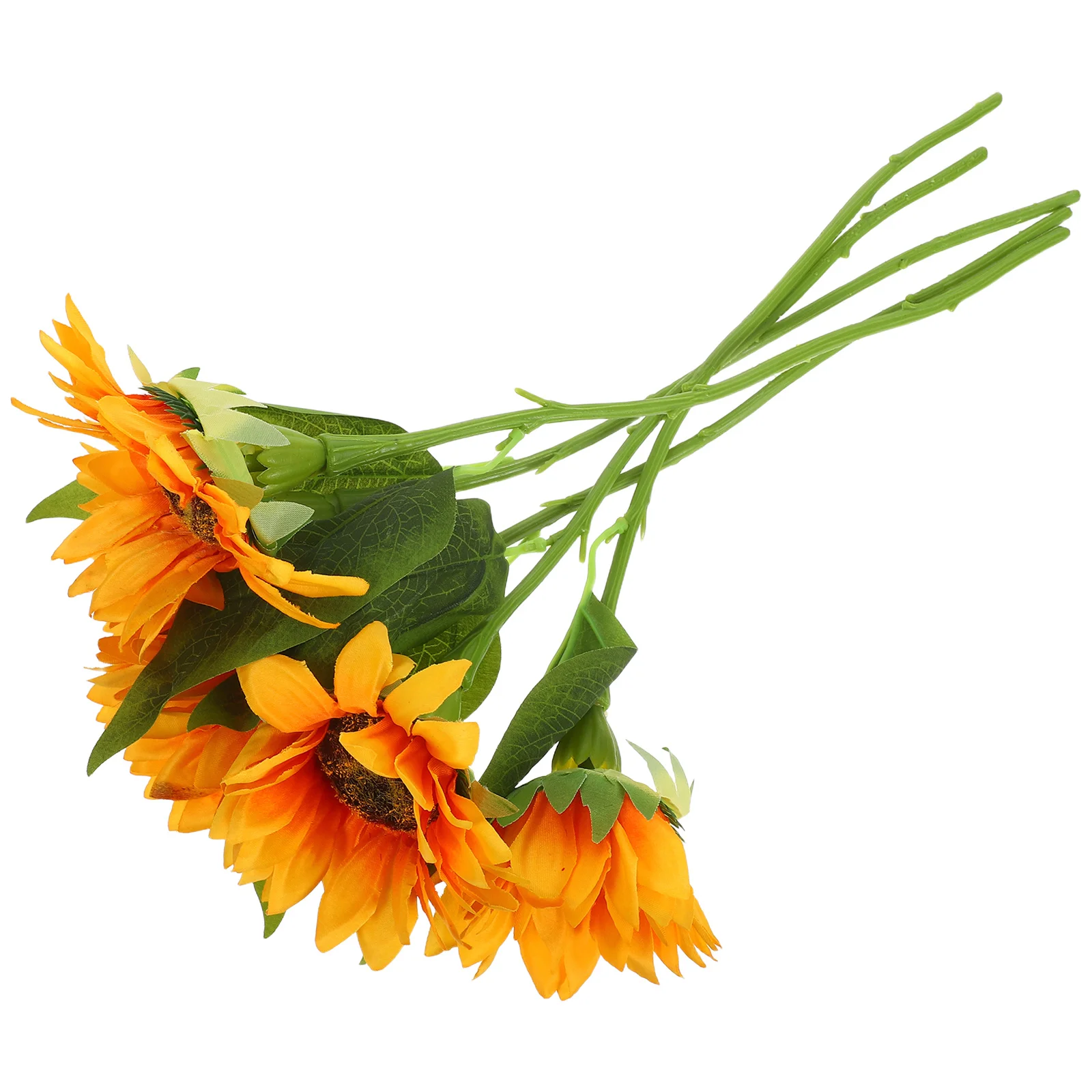 

5Pcs Artificial Sunflower Stems Realistic Faux Sunflowers for Desk Home Office Wedding Centerpiece Spring Floral Arrangement