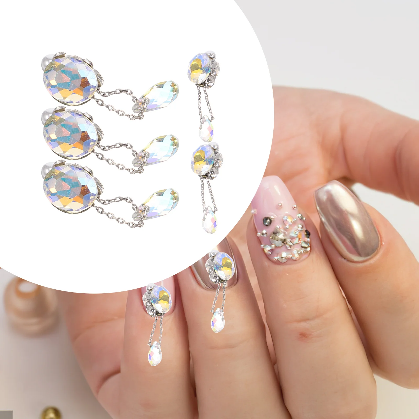 5 pièces pendentif ongles bricolage breloques strass manucure ornement créatif Nail Art accessoires manucure ornement ongle bricolage décor