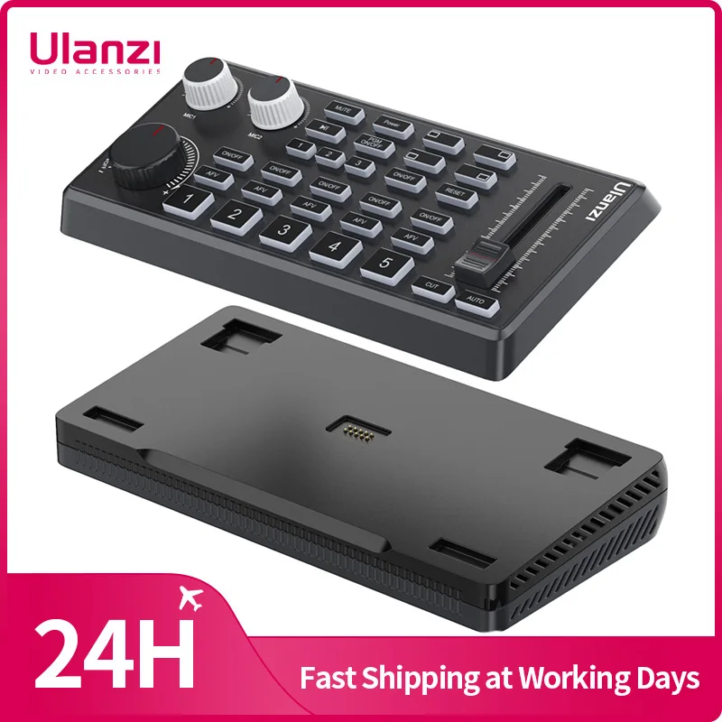 Ulanzi Dd02 Hd Live Stream Switcher Hdmi Input Type-C Usb3.0 Output Live Switcher Voor Pc Laptop Monitor Mixer Mic Camcorder