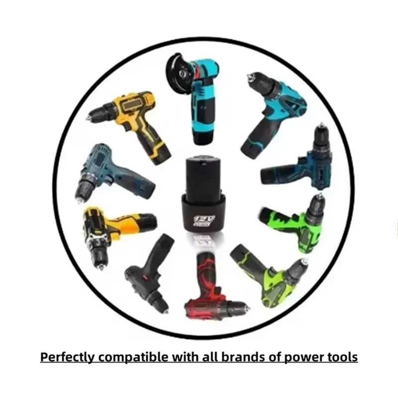 12V 4000mAh 電動ドライバー、ドリル、ミニアングルグラインダー、その他の電動工具用のユニバーサル充電式リチウム電池