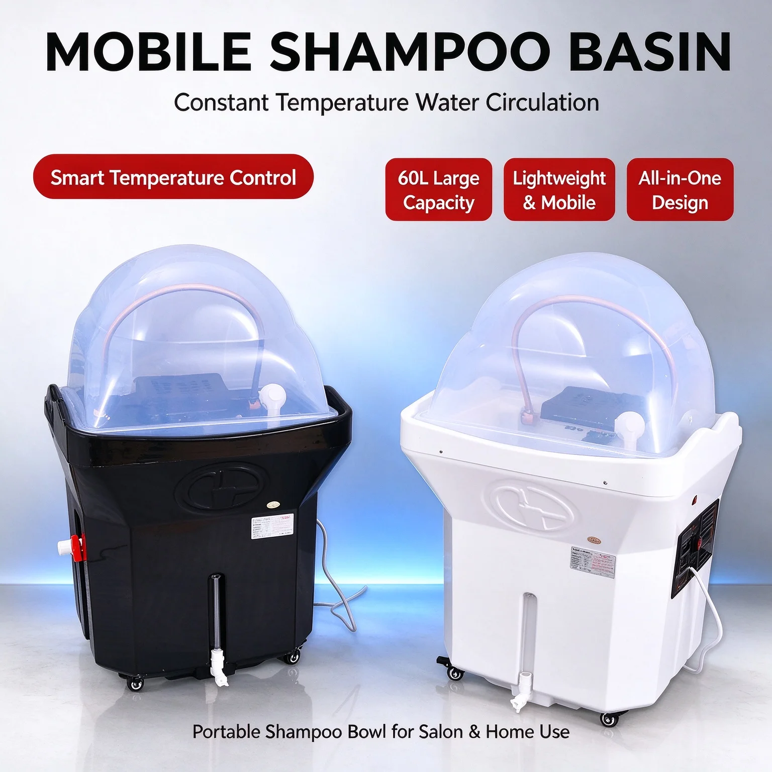 Multi Functional Water Storage Head therapy Device, Water Circulation Fumigation Without Connecting Water Pipe, Head Therapy Bea