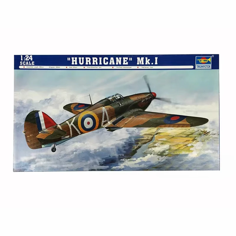 

Trumpeter 1/24 British Hurricane MK.I Fighter Plastic Aircraft Mode Plane Toys for Boys TH06667-SMT2 02414
