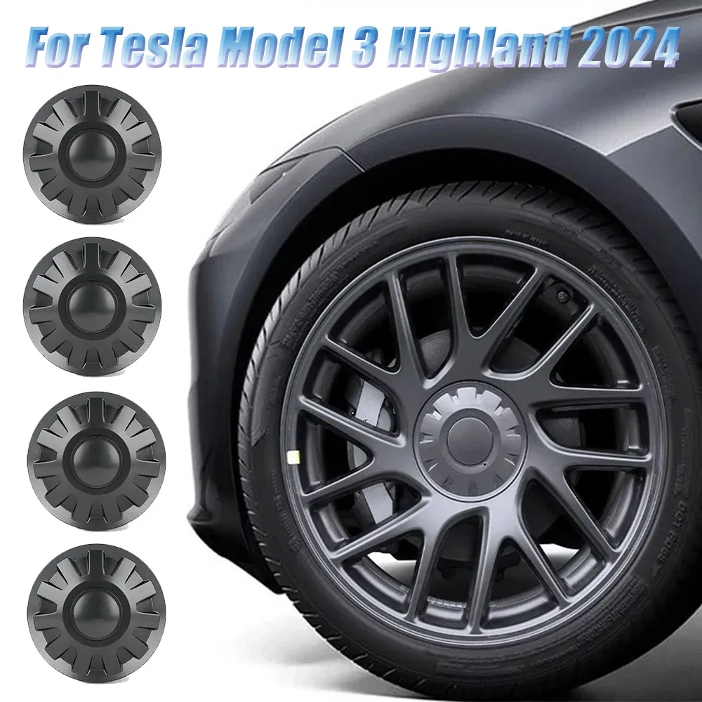 

4pcs Hub Center Cover for Tesla Model 3 Highland 2024 2025 2026 Decorative Cover Modification Accessories