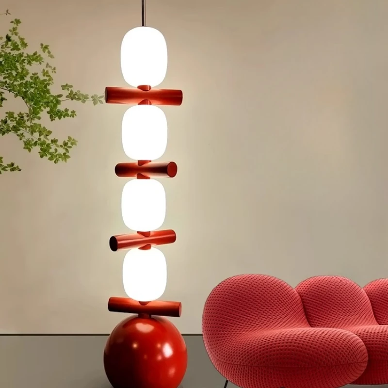 Bauhaus Designer Floor Lamps Living Room Red and White LED Vertical Light Art Luminaires Bedroom Sofa High-level Home Decorative