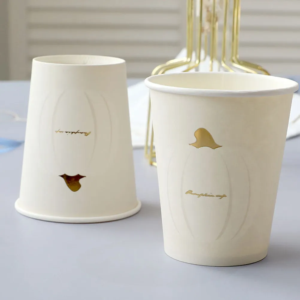 

1Set Disposable Pumpkin Shape Dinner Plate Kit Simple Elegant Design for Festival Party Supplies and Food Service Use