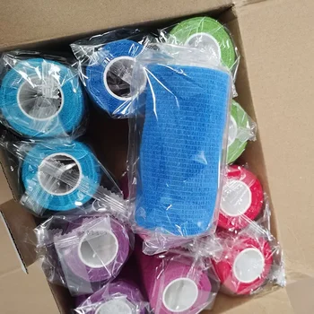 1pc cores auto-adesivo bandagem elástica elastoplast primeiros socorros esporte bandagem fita multi-tamanho para joelho dedo tornozelo palma ombro