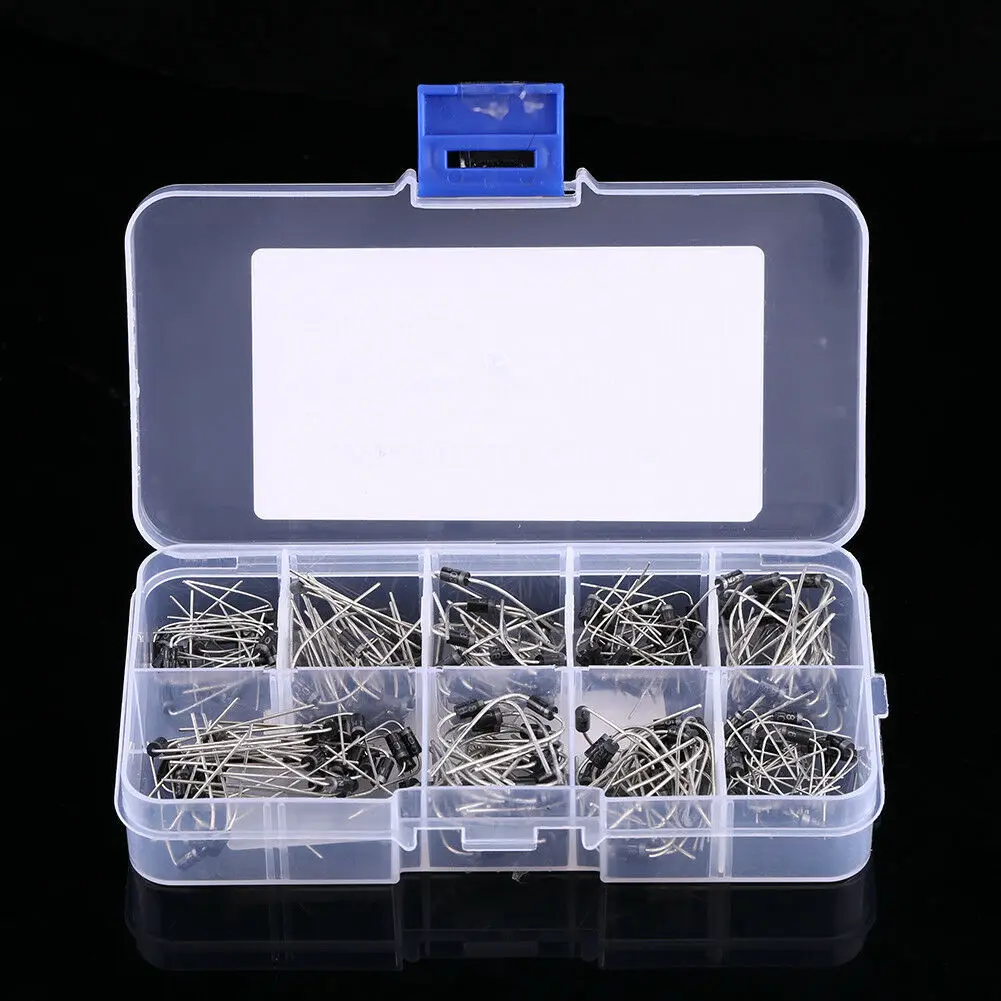 200PCS 10 Types 200 PCS Rectifier Diode Kit 1N4001-1N4007-1N5819