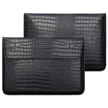 Crocodile Leather Flip Case Bag Laptop Sleeve for Macbook Air 13 14 15 16 Inch M5 M4 M3…