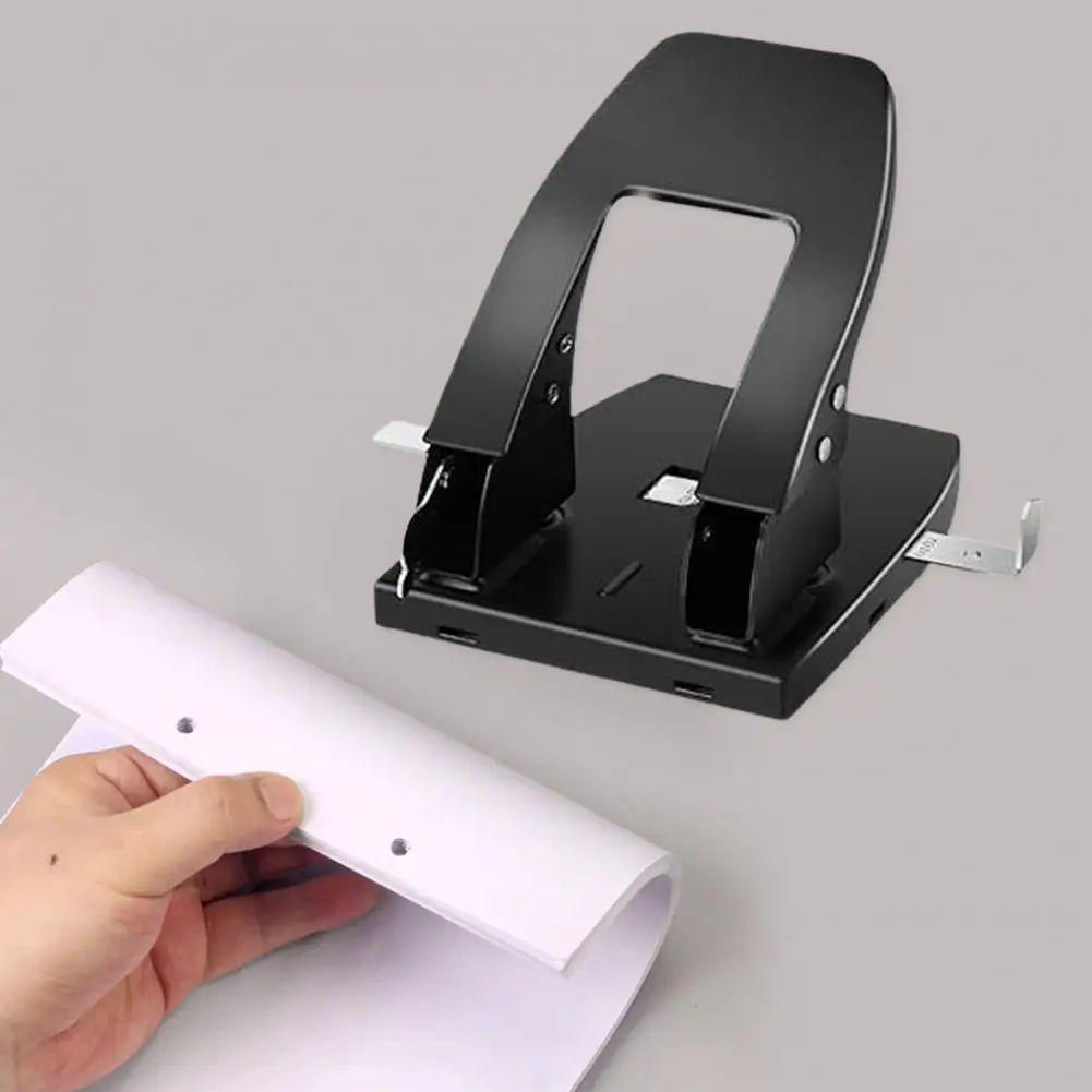 Heavy Duty Paper Holder Set with Two-Hole Punches 100-Prong Fasteners Adjustable Gauge Padded Handle Document Management Tools