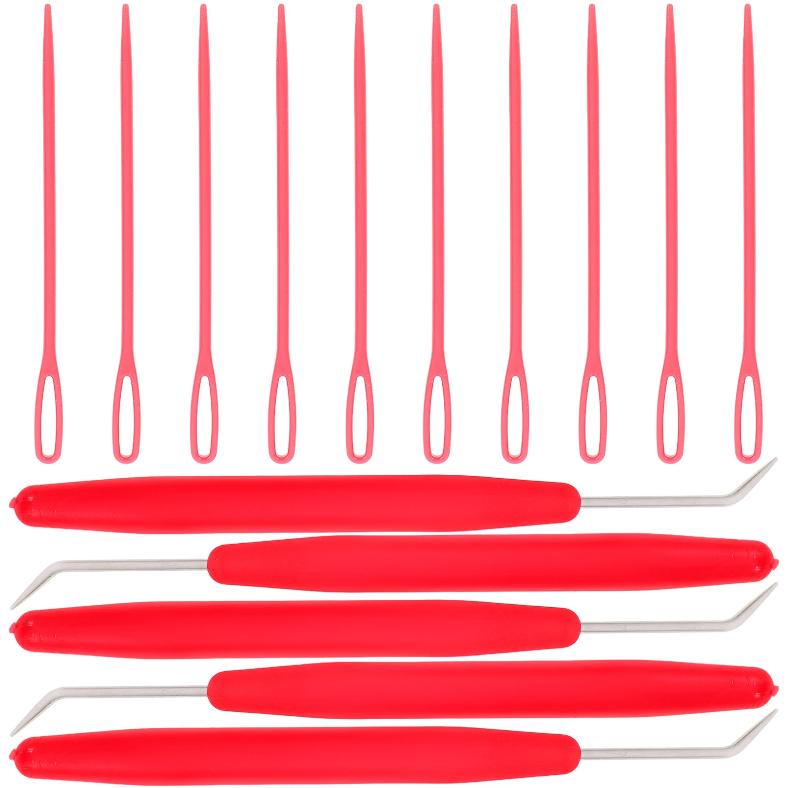 

15 Pcs Crochet Hooks Knitting Needles Durable Plastic Lightweight Ideal Scarf Hat Gloves Sweater Crafting Gifts Sewing Weaving