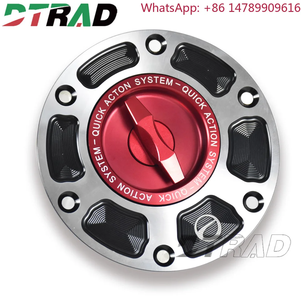DTRAD CNC Aluminum Racing Silver Fuel Tank Cap For Moto Guzzi V100 Mandello/S 2022-2025 Motorcycle Quick Release Airbox CoverMot