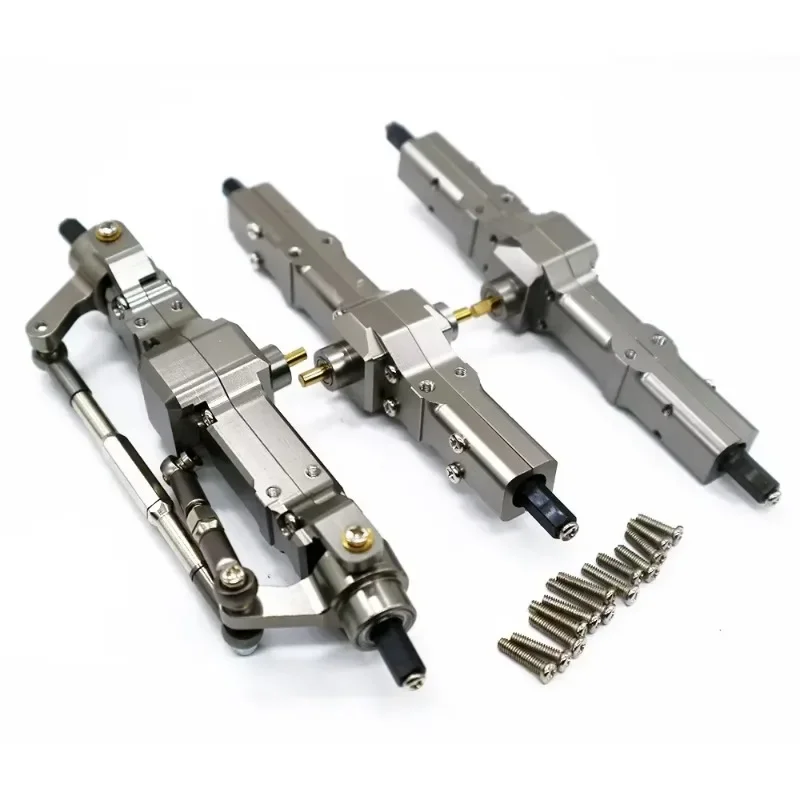 Metalowe przednie / tylne mosty z przekładnią do samochodów RC WPL C14 C24 B14 B24 B16 B36 1/16, części do samochodów RC typu truck i rock crawler.