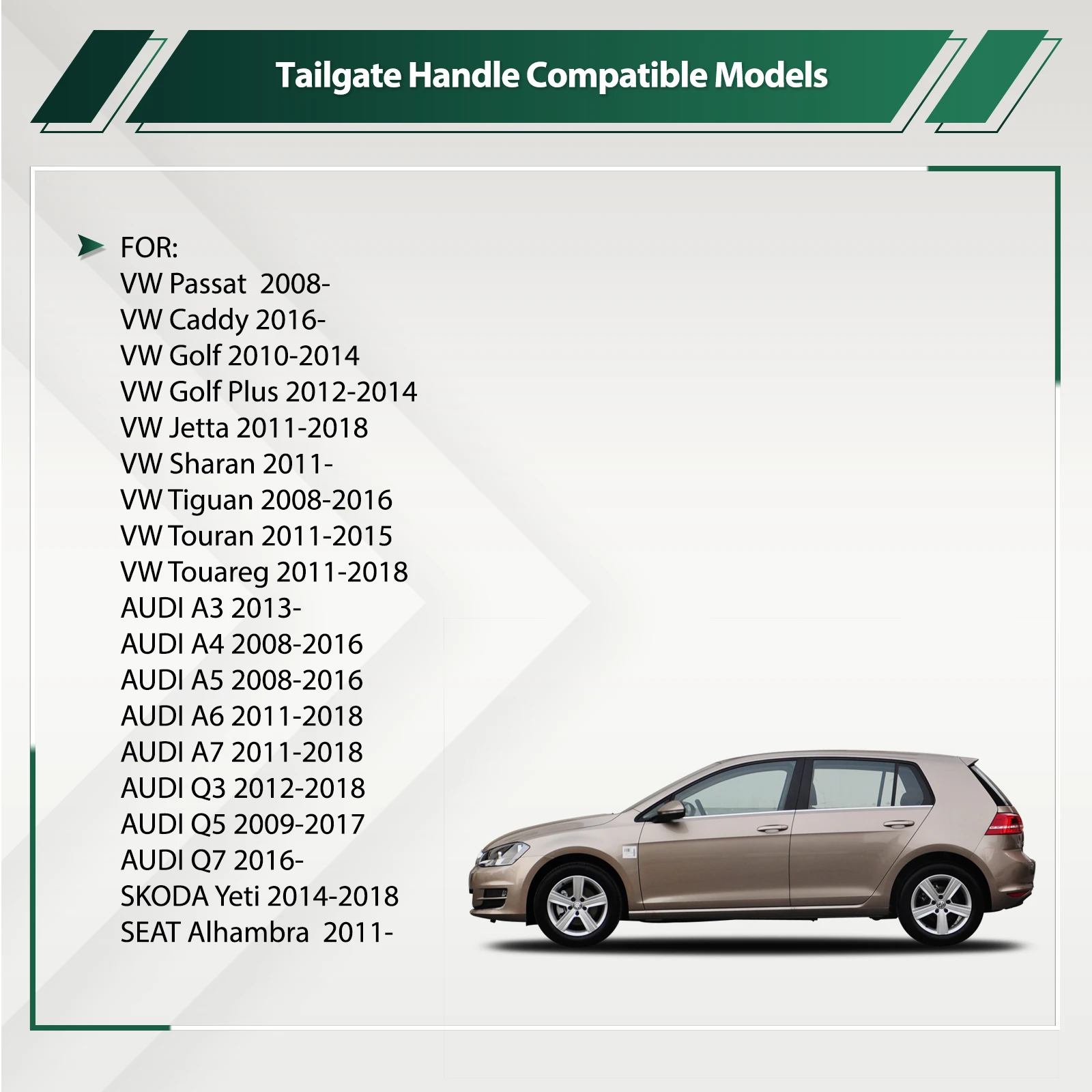 Tailgate Handle Switch 5N0827566T Trunk Lid Boot Lock Release For Audi A3 A4 A5 A6 A7 Q3 Q5 Q7 VW Jetta Passat SKODA Yeti Seat