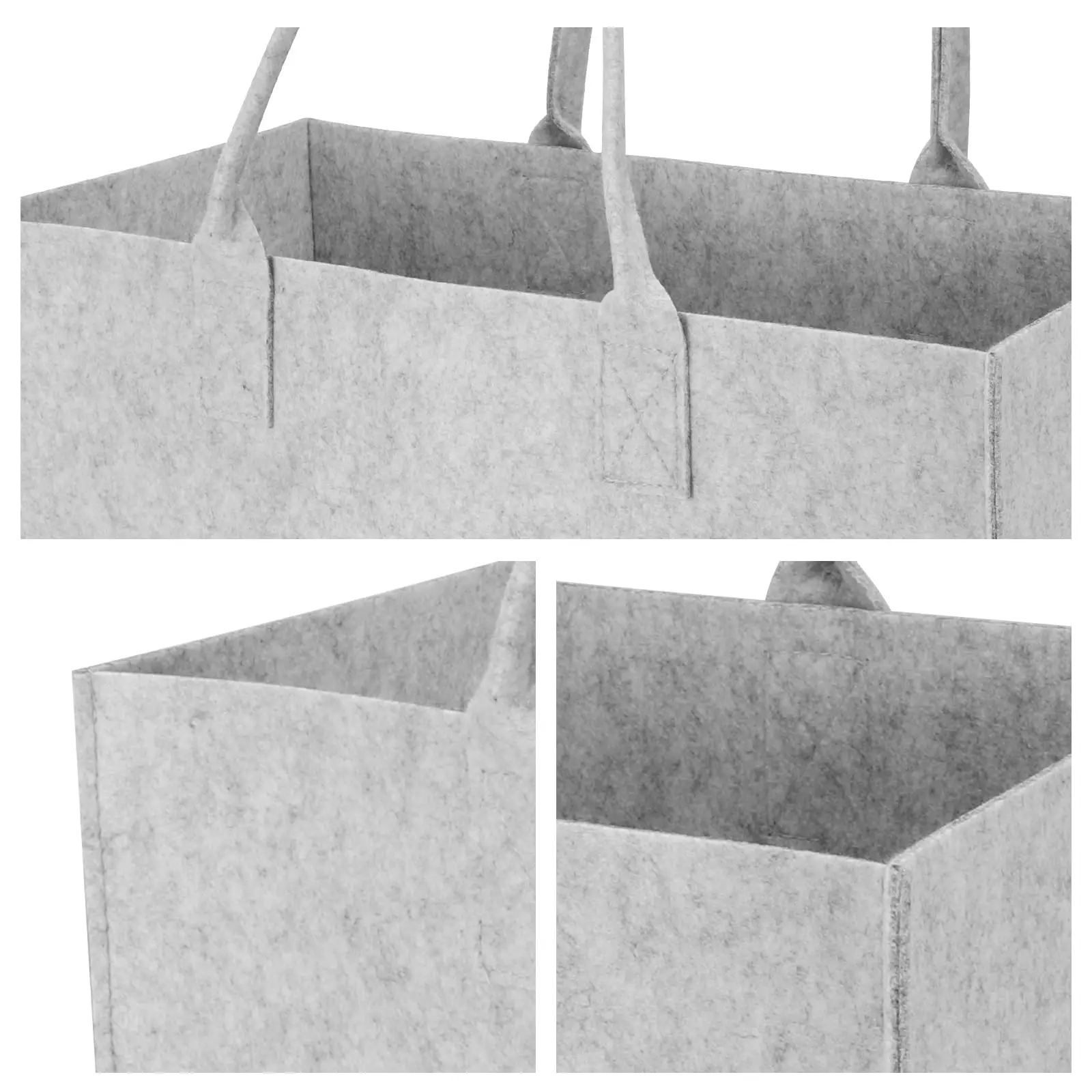 Firewood Bags, Felt, Portable Foldable Wood Basket, Non-Woven Fabric, Firewood Basket with Handles, Large All-Purpose Basket