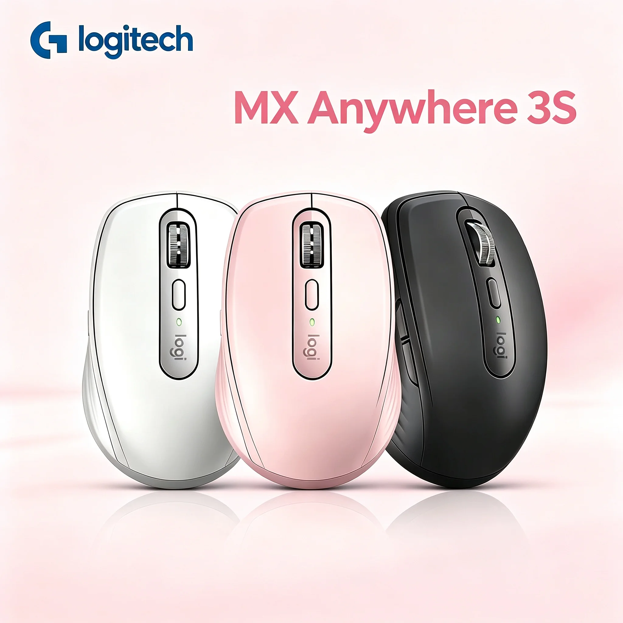 Logitech MX Anywhere 3S Bluetooth Professional Mice, Multi-Device Control, Quiet Click for Business Office