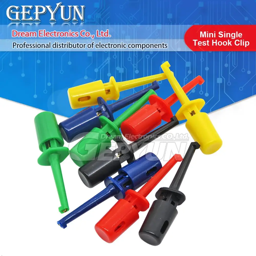 Mini Single Test Hook Clip Test Probe For Electronic Testing IC Grabber Small Size Round Crocodile Clip Hook Test Clip