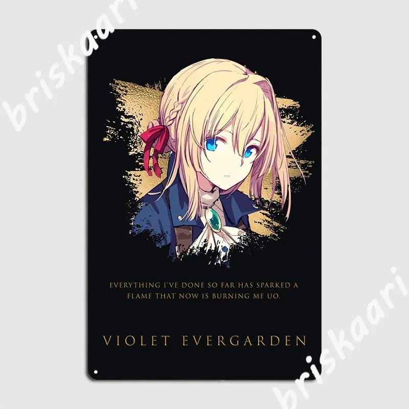 Violet Evergarden Metal Sign Cinema Kitchen Kitchen Custom Poster Tin Sign Posters