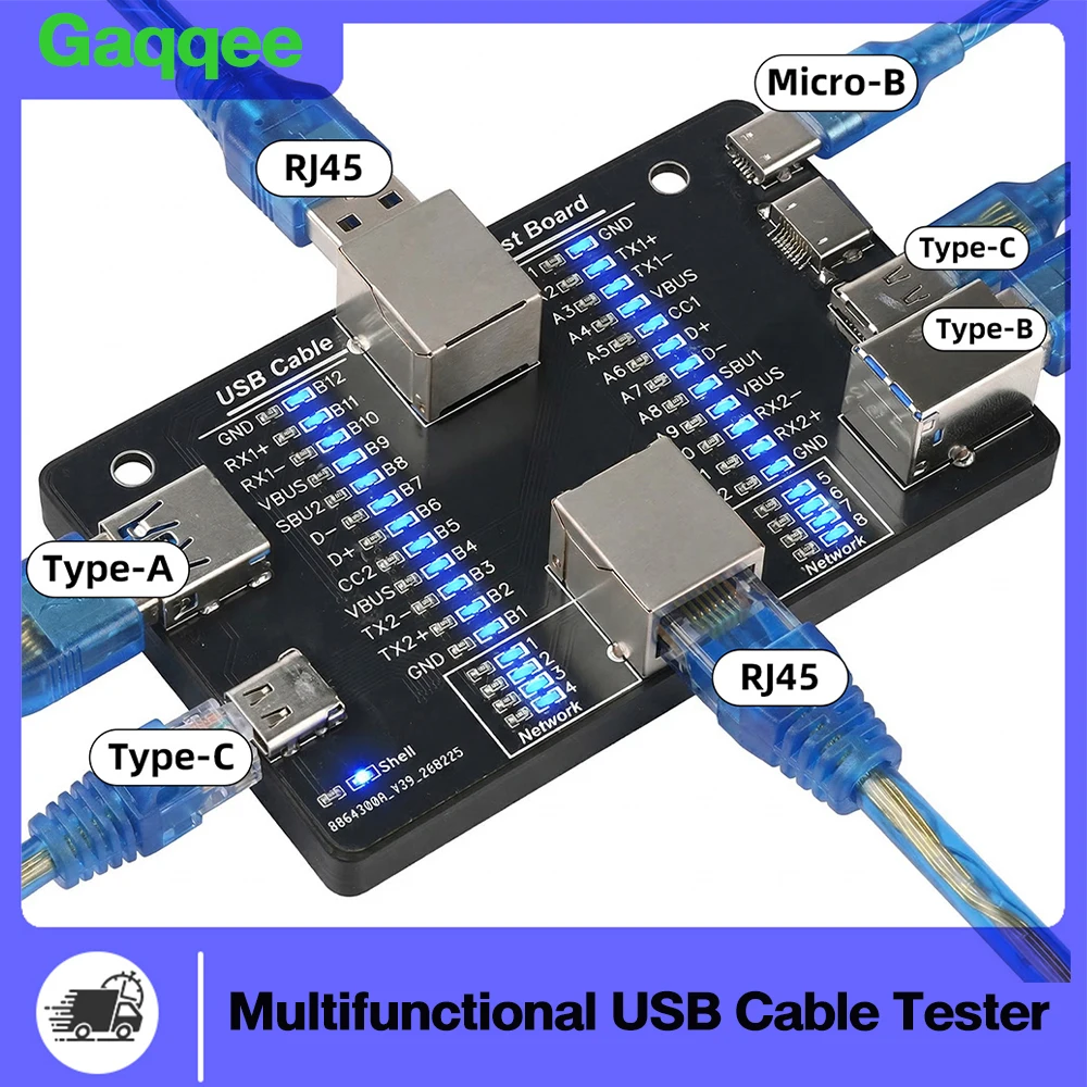 

Multifunctional Cable Tester Rapid Cable Fault Detector Supports Charging Tests USB 3.0 Cable Testing Module USB Tester Tool