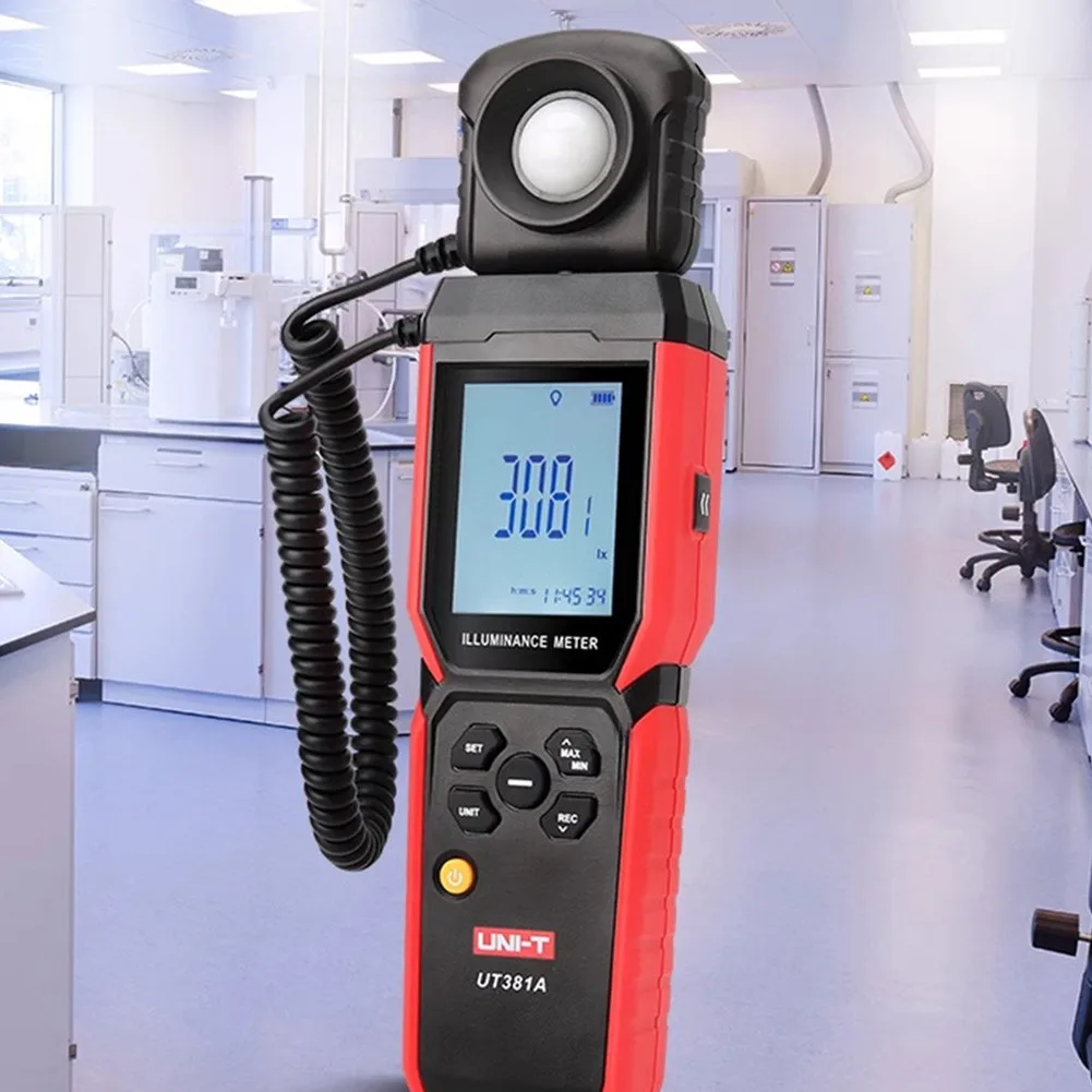UT381A Light Meter with Detachable Probe and App Connectivity for Remote Monitoring Data Sharing and On Site Analysis