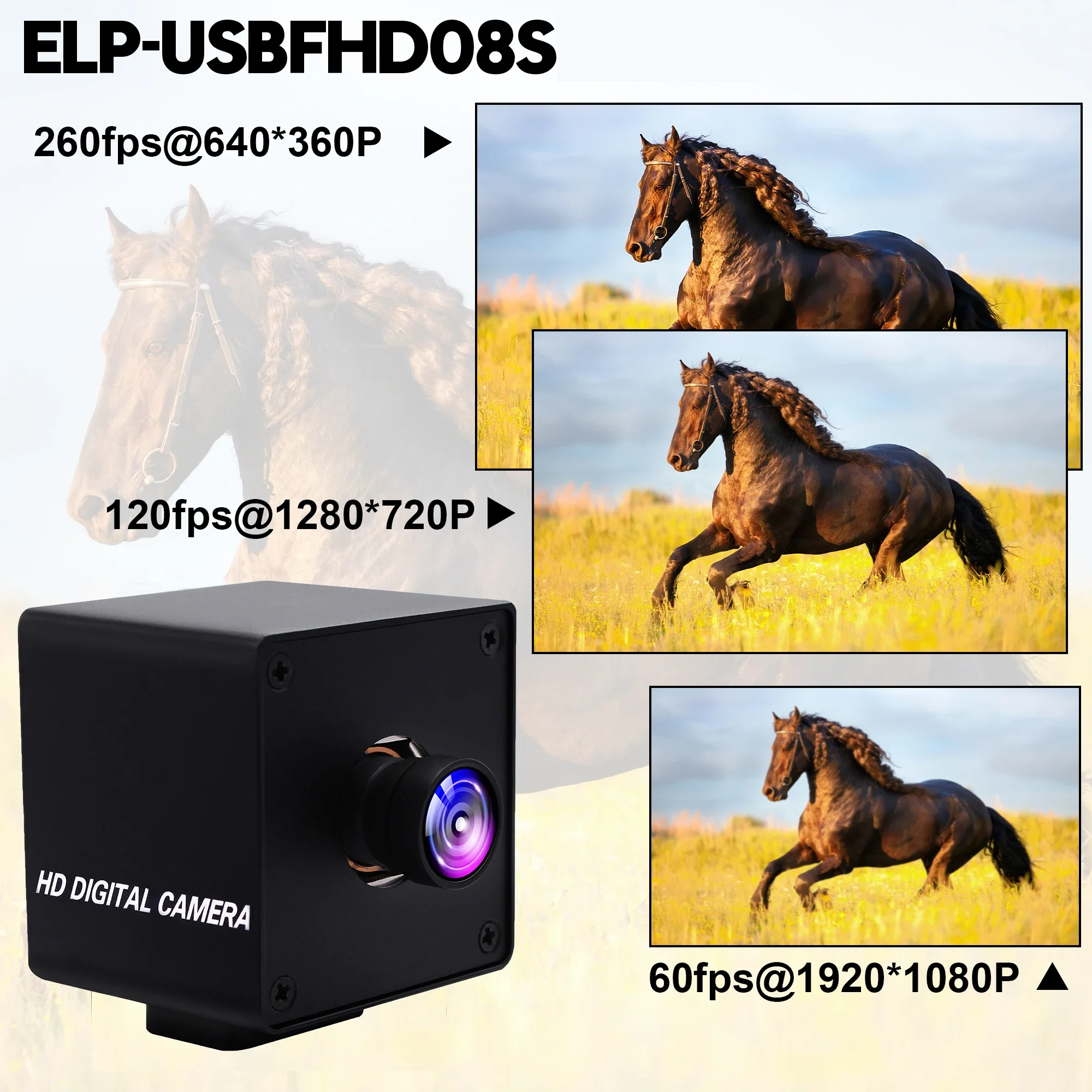 Best Seller 1080P Webcam High Speed MJPEG 60fps/120fps/260fps Web Camera CMOS OV4689 UVC OTG CMOS OV4689 Video CCTV Industrial M