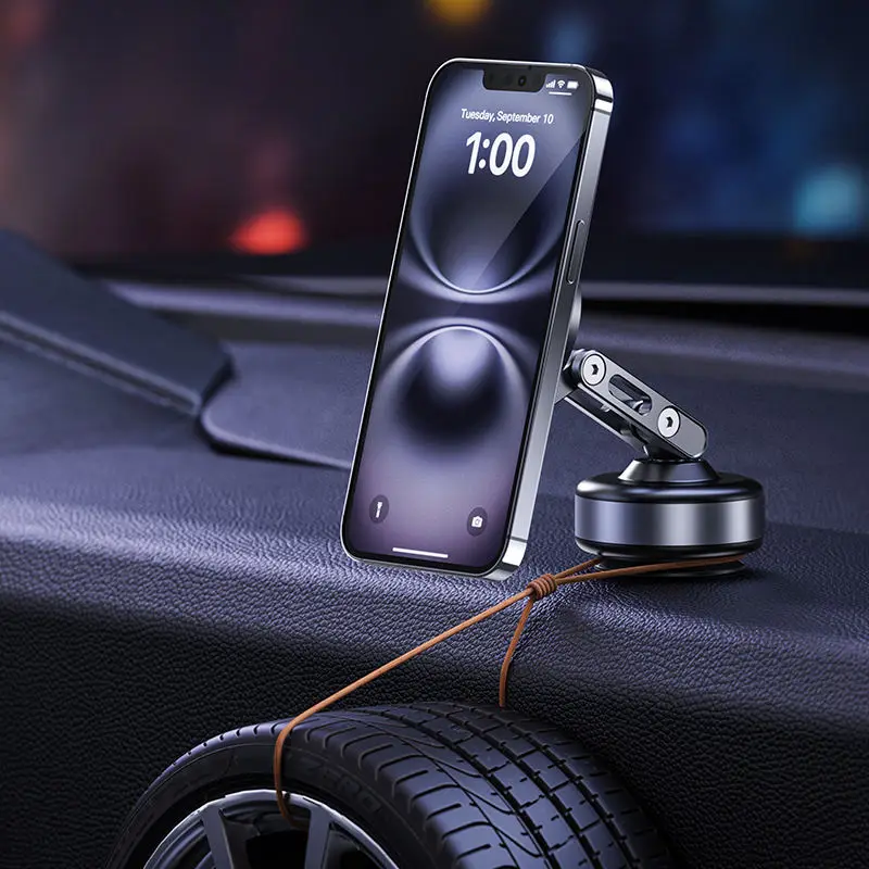 

1 pc X93 Magnetic Car Phone Holder 360 degree Rotation Vacuum Adsorption Strong Suction Holder for Mobile Phone Car Bracket
