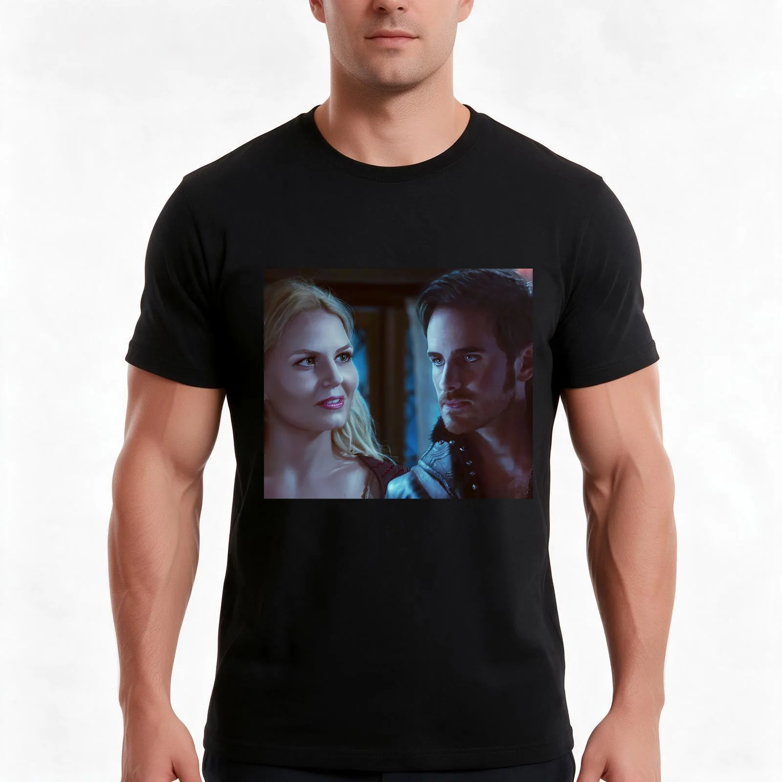 Captain Swan T-Shirt, Summer Casual Cotton Tee, Oversized Streetwear Tops, Vintage Graphic Print, Loose Fit Short Sleeve