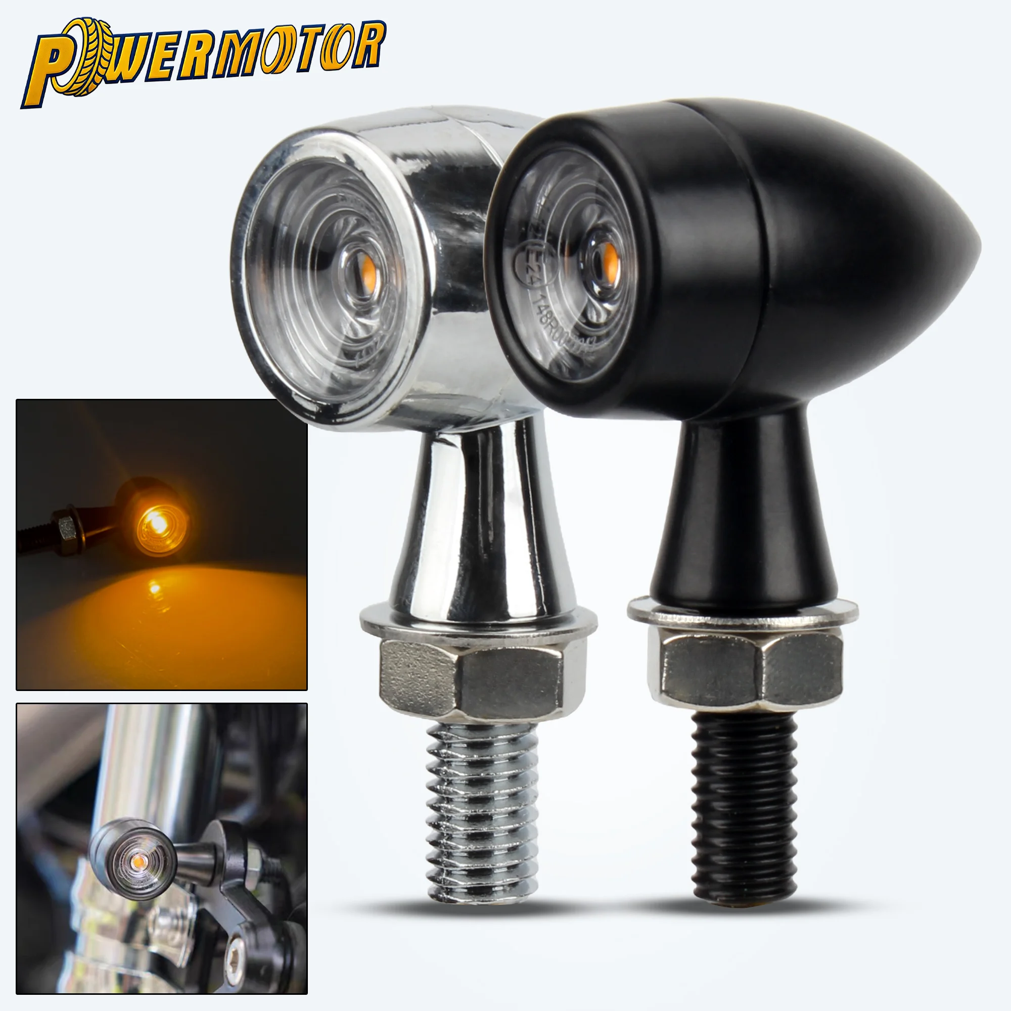 

12V 8MM Motorcycles 3010 Turn Signal Lights Indicator Flashing Light LED Mini Turn Signals Scooters Universal Accessories