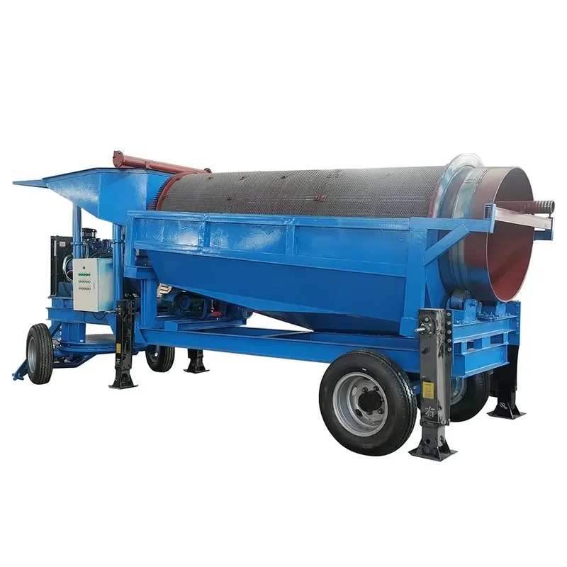 i Gold Mining Plant Rotary Screen for Ore Processing Portable Rotary Drum Screen for Sand Gold Washing Plant Drum Screen