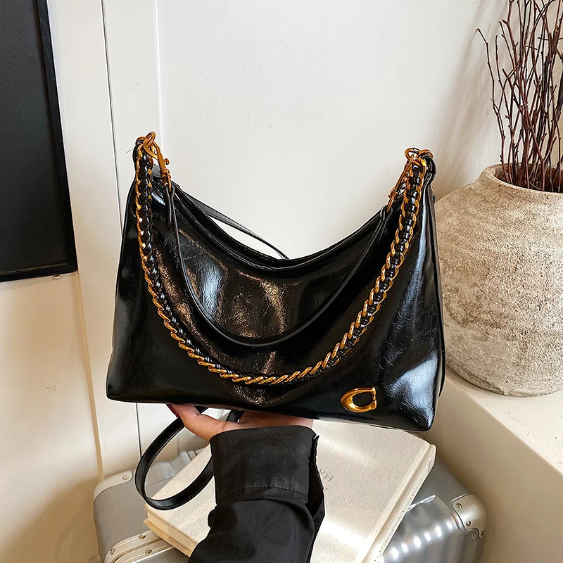 

Роскошная женская сумка в стиле ретро, элегантная кожаная сумка-тоут, элитная сумка через плечо, винтажная сумка на плечо, классический дизайнер