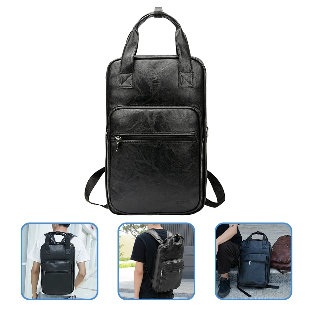 

Backpack Drum Stick Bag Drumstick Storage Pouch Accessories Black Man