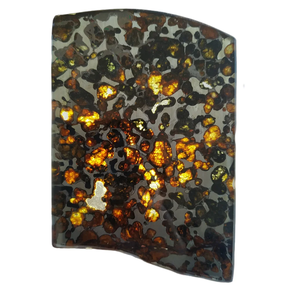 Sericho Kenya Olive Meteorite Slice High quality Olive Meteorite Specimen Natural Meteorite Material Crafts