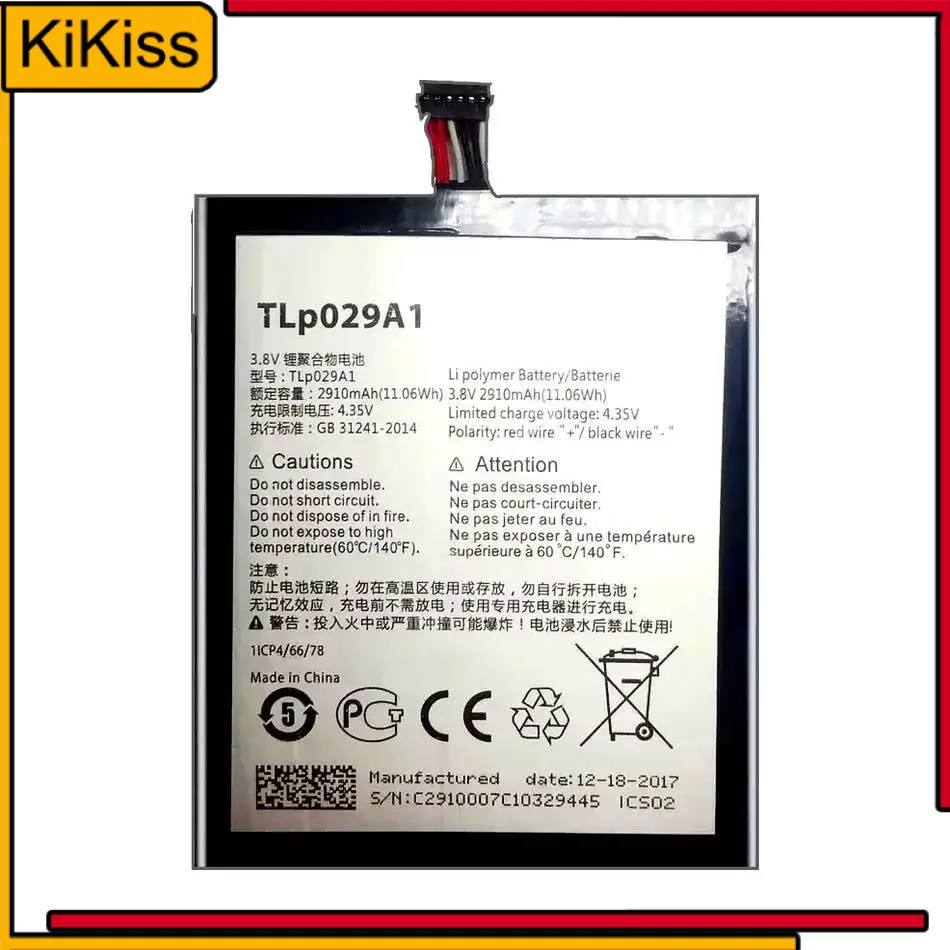 

TLP029A1 For Alcatel Onetouch Pop 3 5.5" OT-5025 OT-5025D Mobile Phone Battery 2910Mah Good Low-Temperature Performance