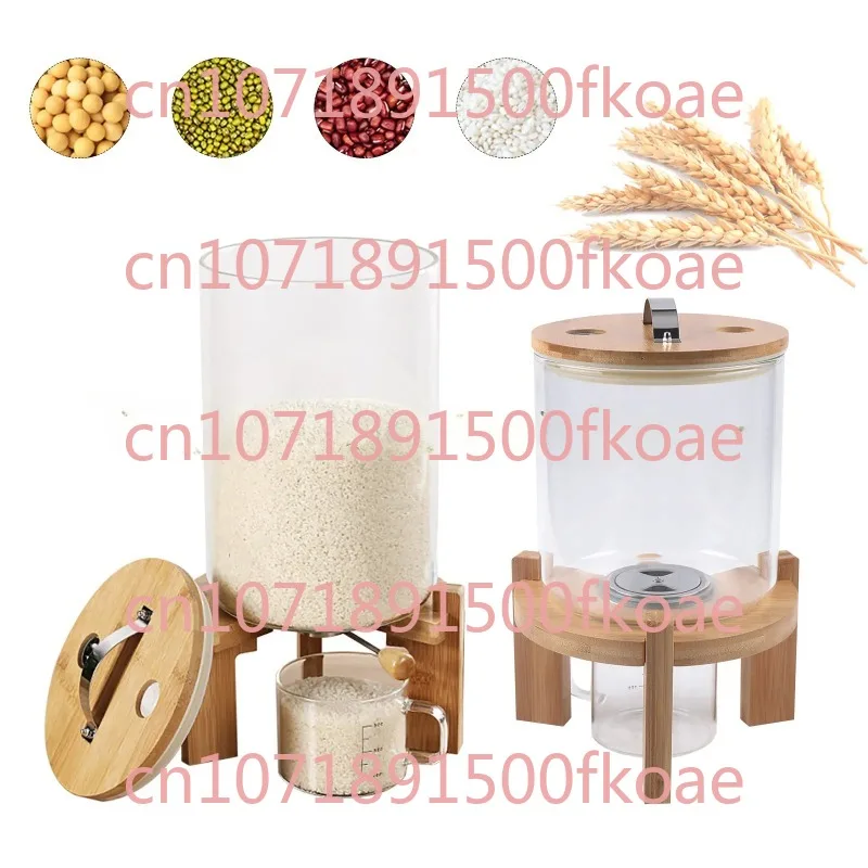 Flour and Cereal Container 5L/7.5L Rice Dispenser Glass Food Storage Container for Kitchen