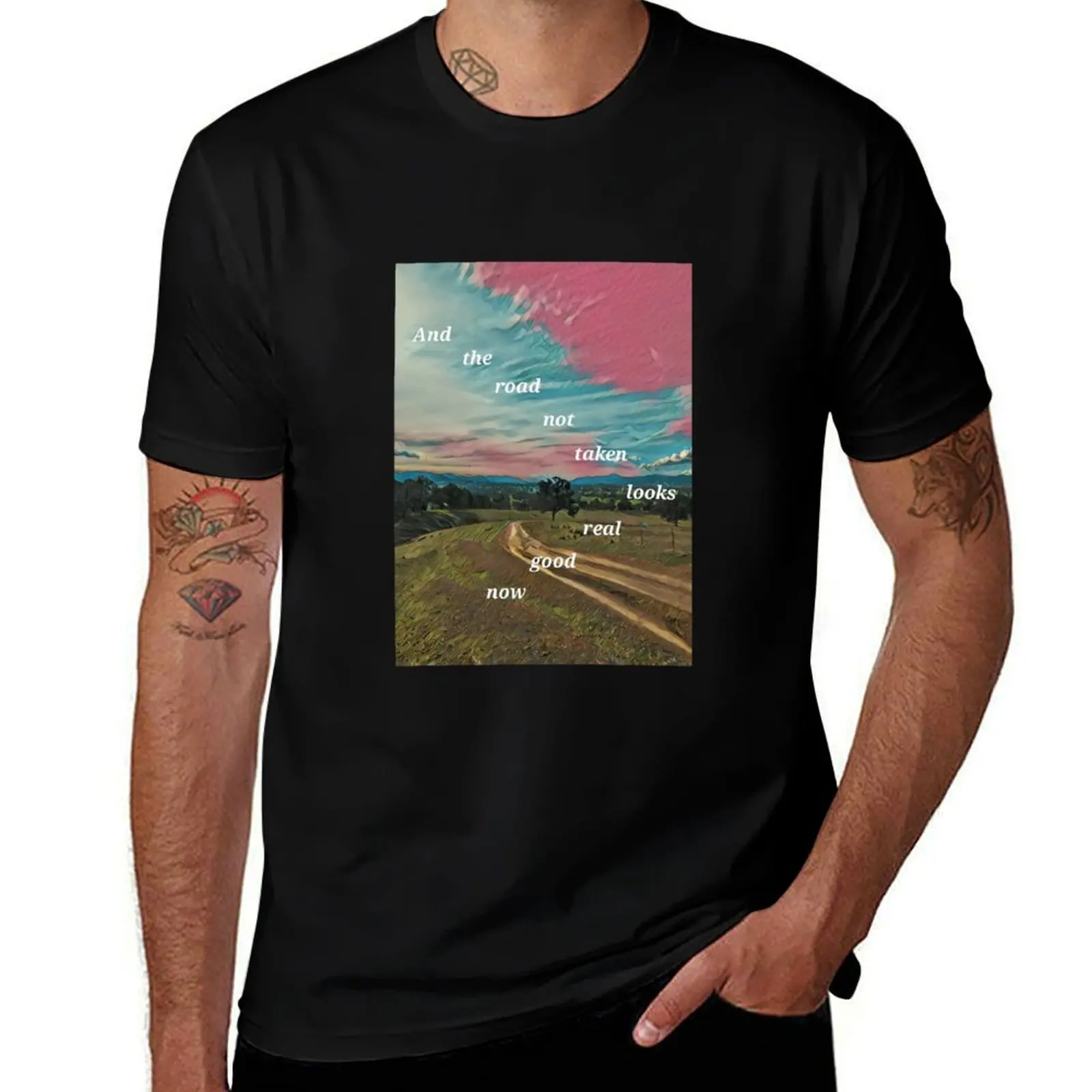 

Road not taken T-Shirt Work Wear Short Sleeve T-Shirt