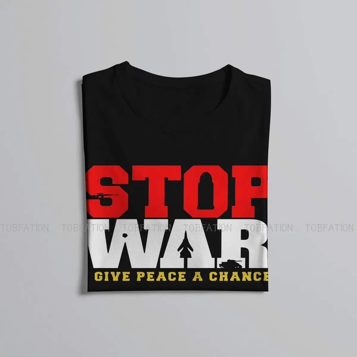 Stop the Wars No War Give Peace a Chance T Shirt Classic Grunge Summer Oversized Cotton Men\'s Tops Harajuku O-Neck TShirt