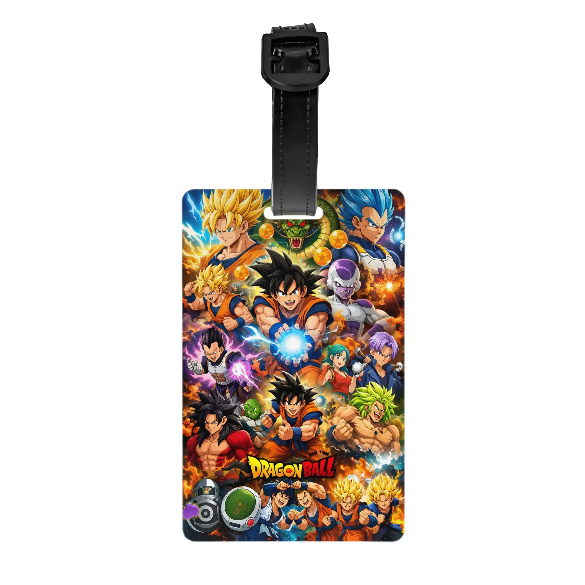 

Персонализированные бирки для багажа DBZ Dragon Ball с Гоку, аниме-манга, защитная наклейка для идентификации